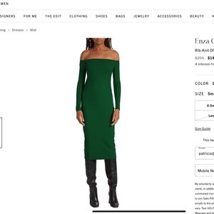 Enza Costa Ribbed Knit Midi Dress (NWT)